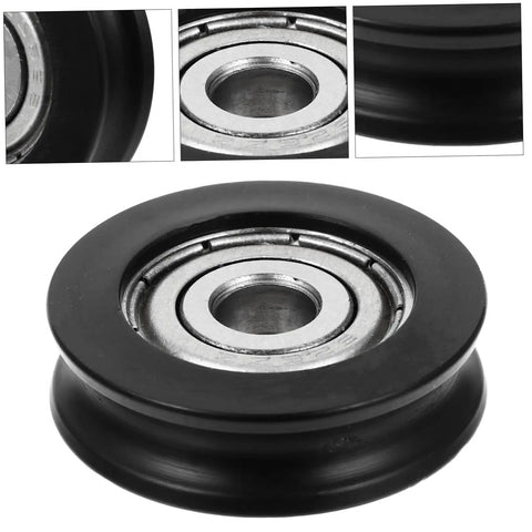 U Groove Track Guide Bearing Kit, 6x27x8 Nylon U Type Wheel With Internal Grease, Deep Groove Ball Bearing for Cabinet, Window, Mechanical Equipment, Smooth, Quiet Operation, Durable Nylon Coated Pulleys