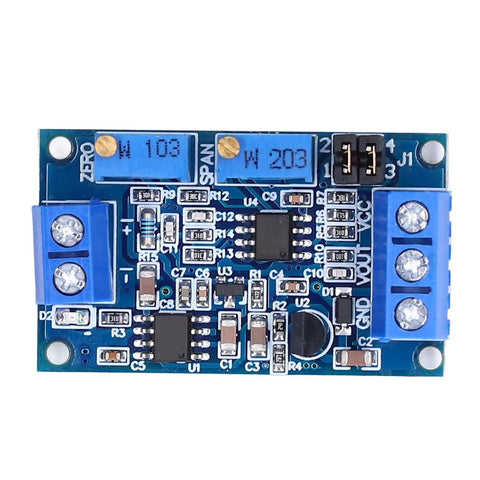 Heavy Duty Current To Voltage Converter With Wide Supply Range Precision Offset Trim And Shop Ready Industrial Signal Conditioning Module showing PCB layout and components.