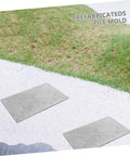 Concrete Paver Molds For Garden Paths And Patios, Reusable Forms With Antique Design For Residential Areas on grass