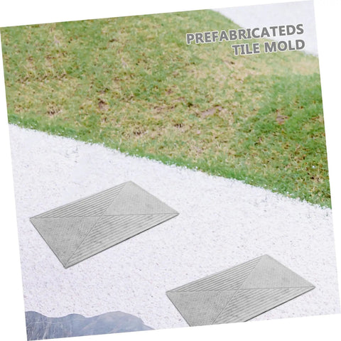 Concrete Paver Molds For Garden Paths And Patios, Reusable Forms With Antique Design For Residential Areas on grass