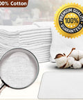 Stack of Industrial Shop Towels 14x14 Inches 100 Percent Cotton Heavy Duty Commercial Grade Rags Bulk 500 Pack