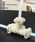 Thermoblock Connector Kit For Coffee Machine With Tube Seal Clamp Rings And Fluid Connection Replacement Parts Made From Plastic That Withstand High Temperature No Tools Needed For Quick Install Improves Current Transmission And Machine Efficiency, three-way T-type hose joint
