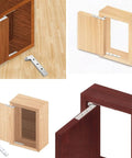 4 Pack 2.5 Inch 360 Degree Door Pivot Hinges For Cabinets And Doors, stainless steel hidden hinges, installed on wooden frames