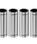 4 Pack LM6LUU Linear Ball Bearings 6mm ID By 12mm OD By 35mm Extra Long Length Double Sealed For Smooth Linear Motion