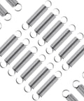 12-pack stainless steel extension springs with hook ends, 0.047 x 0.4 x 2 in