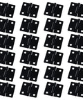 Twenty Four Heavy Duty Black Folding Butt Hinges With Smooth Swivel Function And Included Mounting Screws For Fast Cabinet Fixes And Woodworking Builds That Are Hella Durable And Ready To Roll displayed in a grid.