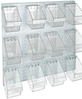 Clear Pegboard Wall Organizer With 12 Buckets 24W By 24H Panel Built To Last Heavy Duty High Impact Styrene Durable Garage And Workshop Storage