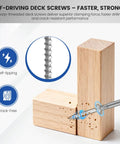 Pocket Hole Screws One And A Quarter Inch, 373 Pcs Set For Wood Coarse Thread Square Drive Washer Head, 4 Layer Blue Anti Corrosion Coating