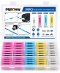 Heavy Duty Heat Shrink Butt Connectors Waterproof Marine Grade Wire Connector Kit No Sweat Dual Wall Sealed Crimp Terminals Road Ready For Autos And Boats 300 Piece Set in storage case with assorted colors.