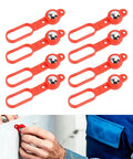 Hilitand Magnetic Stud Finder, 27 Lbs Strong Holding, red magnetic hooks displayed with one in use for tool hanging
