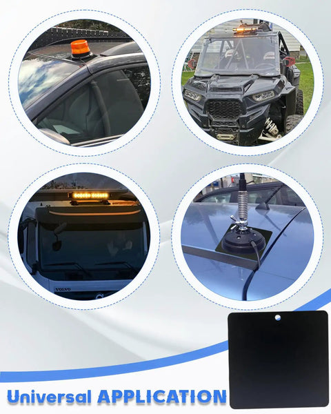 Self Adhesive Magnetic Mount Pad For Aluminum Cabs No Drilling 8 Pack Ideal For LED Light Bar Pods Spotlights Beacons And Radios