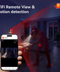 4K White Hidden Camera Thermometer Hygrometer WiFi Spy Nanny Cam For Real Time Temperature Humidity Monitoring With Stable Connection Dual Storage And Multi User Access, wall view