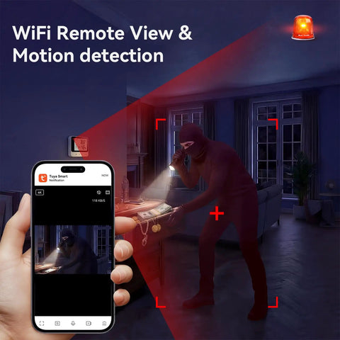 4K White Hidden Camera Thermometer Hygrometer WiFi Spy Nanny Cam For Real Time Temperature Humidity Monitoring With Stable Connection Dual Storage And Multi User Access, wall view