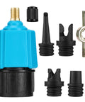 Set Of 6 Inflatable SUP Pump Valve Adapters With Round Sharp Square And Spiral Nozzles For Boards Pools Boats Rings And Floats Easy Fit And Leak Free Inflation For All Your Air Gear brass and black adapters