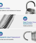 2-Pack 52401 Lawn Mower Extension Spring For Transaxle Systems On Zero Turn Mowers Heavy Duty Tension Restore Replaces Worn Linkage Fits A Wide Range Of Models And Series Including RZT I1042 I1046 I1050 CC30 And More, spring steel coil