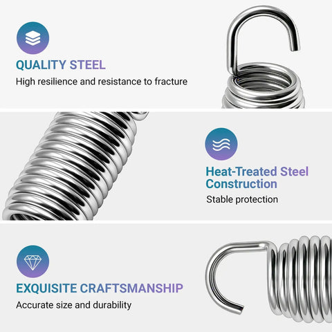 2-Pack 52401 Lawn Mower Extension Spring For Transaxle Systems On Zero Turn Mowers Heavy Duty Tension Restore Replaces Worn Linkage Fits A Wide Range Of Models And Series Including RZT I1042 I1046 I1050 CC30 And More, spring steel coil