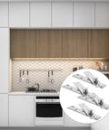 Hidden Pivot Door Hinges Set Of 4 Stainless Steel Sleek Rust Resistant Invisible Door Hardware in a modern kitchen scene