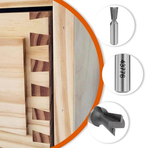 7 Degree Carbide Tipped Router Bit For Dovetail Jigs 17/32 Inch Shank Compatible With 4200 Series Jigs Perfect For Through And Half Blind Dovetails