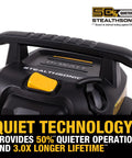 Ultra Quiet 5 Gallon Wet Dry Shop Vacuum with Stainless Steel Tank 4 HP Heavy Duty Beast Complete Accessory Kit close-up