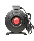 6 Inch Inline Fan Kit With 400 CFM, Built In Speed Controller, Carbon Filter, And 25 Foot Ducting for grow tents, front view