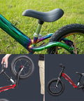 Replacement Kids Balance Bike Seat with 22.2mm Seatpost 19cm Length Black Padded Saddle for Comfy Rides on 12 to 14 Inch Bikes