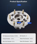 Top view of Front Left Wheel Hub And Bearing Assembly 515106 With ABS Compatible With Chevrolet Colorado 2004 2008 GMC Canyon
