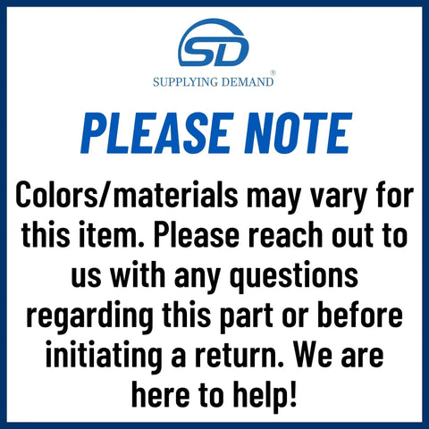 Notice about item variations from Supplying Demand for DA97-07549B Ice Maker Replacement with return and contact information.