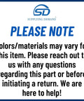 Notice about color variation for Electric Range Dual 9 Inch Radiant Heating Element Replacement Model Specific Not Universal 240V 1300 to 3100 Watts Fits Specific Models Easy Install Part Numbers AP5989975 4465256 PS11729126