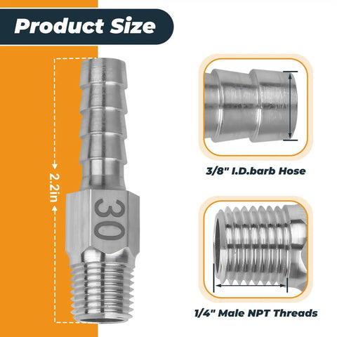 Anti Siphon Fuel Line Valve For Boats And Marine Fuel Tanks With Hose Barb Aluminum Fitting, 3/8" hose barb, 1/4" NPT