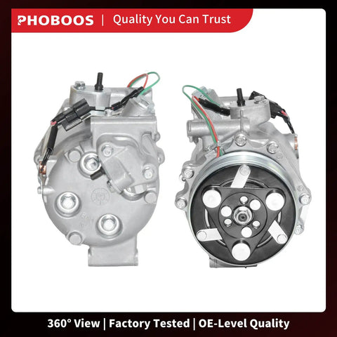 Heavy Duty Air Conditioning Compressor With Clutch Direct Fit Replacement For Honda Cr V And Acura Rdx, 360-degree view.