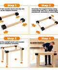 Assembly steps for Heavy Duty Workbench Bracket Kit For 2x4 And 4x4 Lumber, Four Pack Leg Frame Braces With Pre Drilled Holes.