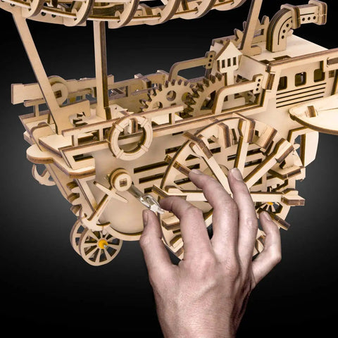 Assembling the 3D Jigsaw Puzzle Construction Set DIY Mechanical Model Build Kit Laser Cut Woodcraft Puzzle Challenge Gift