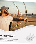Archer aiming with bow while using Six Piece Stainless Steel Gong Shooting Targets For Practice And Training