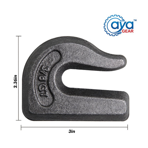 Heavy Duty Weld On Grab Chain Hook Three Eighths Inch G70 Forged Steel Tow Hook for Cars Trucks SUVs