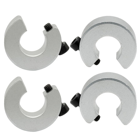 Four Pack SBR16 Clamp On Shaft Collars Aluminum Alloy Stop Rings For Linear Motion Rails Bore 16mm OD 35mm Thickness 10mm