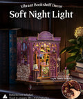 DIY Miniature Book Nook Kit With LED Light 3D Wooden Puzzle Bookshelf Insert Decor Astrology Themed Bookshop Craft