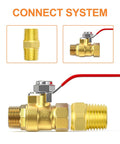 Brass Mini Ball Valve 1/2 Inch Shut Off Valve With 1/2 Inch Male To Female NPT Threads Durable Plumbing Fitting