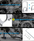 Must Have Universal 2.5 Inch Exhaust Clamp With Hanger Kit showing assembly details and components on mechanical background