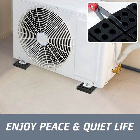 Badass Heavy Duty Rubber Anti Vibration Pads For Washers And Dryers Rigged As Shock Absorber Mounts For Air Compressors Hvac Units And Treadmills Built To Squelch Noise And Zero Out Machine Vibe For Sure under HVAC unit.