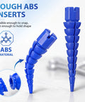 30 Piece Wood Anchor Repair Kit For Stripped Screw Holes Multicolor ABS Inserts For Tightening Loose Hinges Cabinets Drawers Shelves And Furniture DIY Fixes No Fuss Easy Install blue ABS inserts