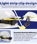 Close-up of 2 Pack Hard Hat Pencil Clip 3 In 1 Attachment For Carpenter Pencils Markers And Headlamp Bands on white hard hat