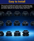 14 Piece Automotive Tie Rod End Boots Kit With Ball Joint Rubber Boots Universal Dust Cover For Tie Rod Accessories Tough As Nails Durable Black Rubber High Temp Wear Resistant Fits Most Vehicles; 14 black rubber boots