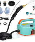 Beast Mode Ready 1500W Tankless High Pressure Steam Cleaner with accessories and hose displayed, ideal for cleaning tasks.