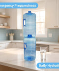 5 Gallon Stackable Water Jug With Easy Grip Handle And Screw Cap For Home Office Camping And Emergency Water Storage Large Capacity Hydration For Outdoor Prep in kitchen.