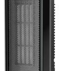 Oscillating Ceramic Tower Space Heater With Adjustable Thermostat And Two Quiet Heat Settings 1500W Black front view