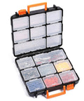 16 Compartment Detachable Toolbox Organizer With Removable Sections And Clear Lid For Easy Sorting Of Screws Bolts Nuts And Small Parts