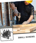 Worker using power drill with Miniature Screw Set 100 Pieces Tiny Fasteners for Furniture Repair and Small Machinery Construction Projects Perfect for DIYers and Handy Fixes and Delicate Electronics.