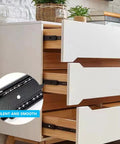 Heavy Duty 12 Inch Full Extension Drawer Slides With Ball Bearing Side Mount Rails installed on a white dresser