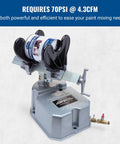 Pneumatic Paint Shaker For Automotive And House Paints - Heavy Duty Air Powered Can Shaker Machine with paint can attached