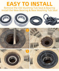 Drop In Front Load Washer Bearing Kit Fits LG Kenmore Sears Tub Bearings Seal Kit With Two Bearings Drum Gasket And Seal Ring Easy Install Replaces 4036ER2004A 4280FR4048L 4280FR4048E MAP61913707 4036ER4001B, bearings and seal set